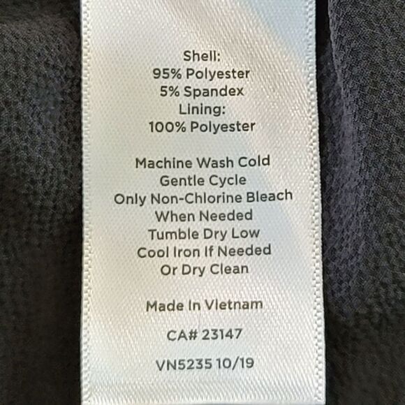 Talbots Black V-neck Cascading Wrap Lined Dress Size 12P - Picture 10 of 10